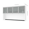 Bestar Pro-Concept Plus 72W Hutch with Frosted Glass Doors, White 110523-1117